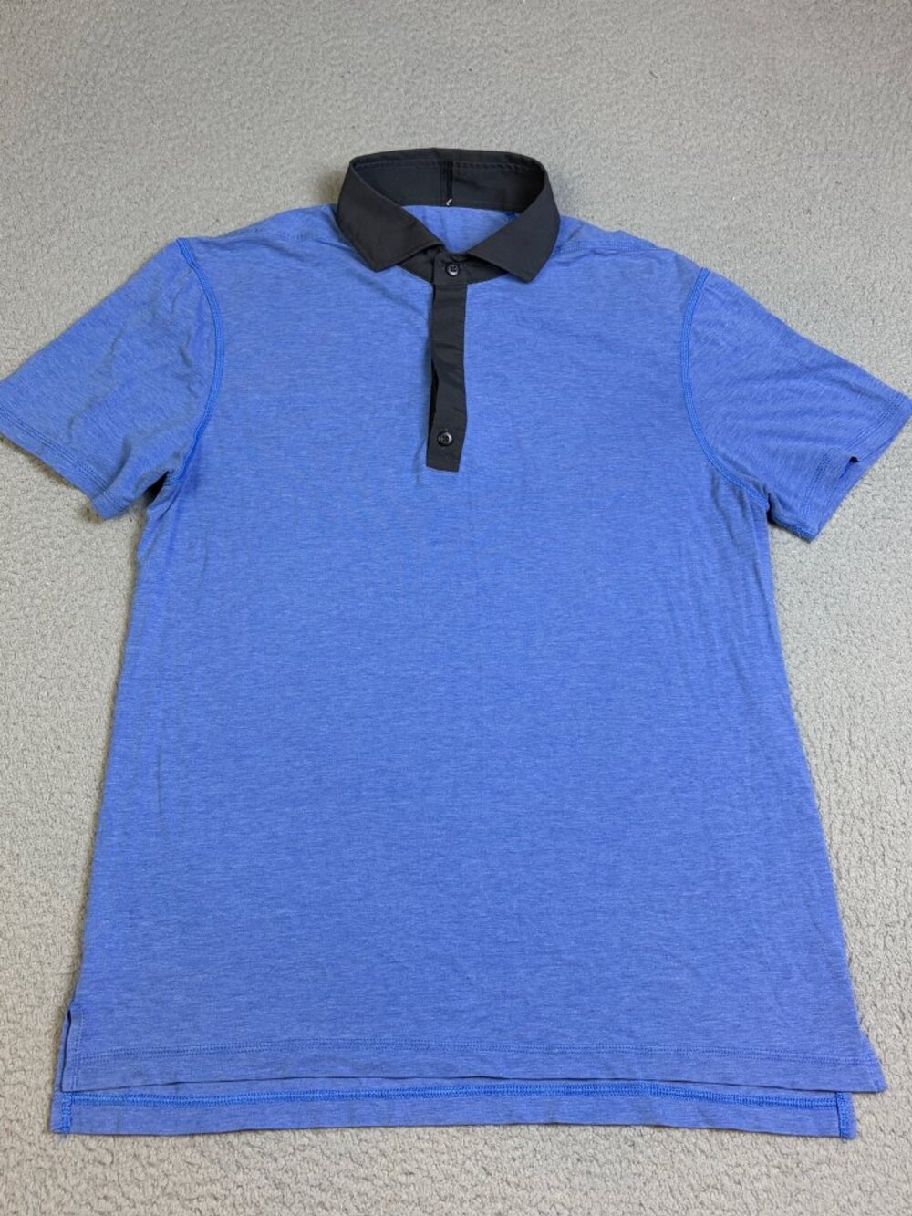Lululemon Polo Mens Size Large Blue Stretch Performance Golf Casual Athleisure